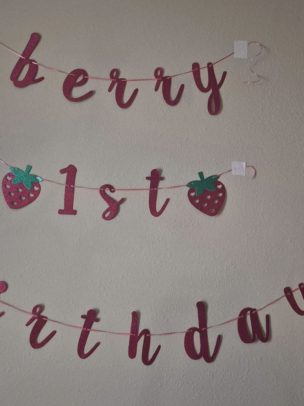 Strawberry Theme 1st Birthday Decoration Bundle